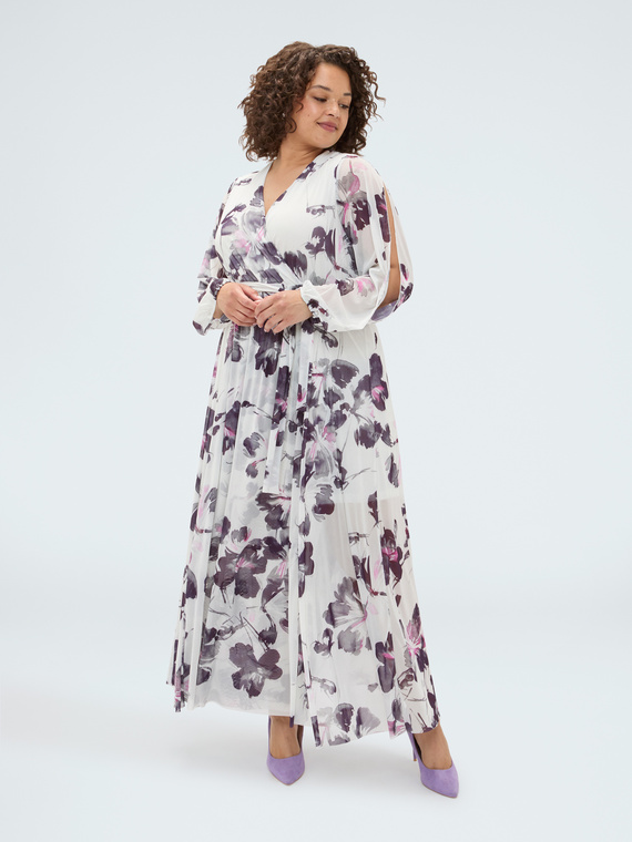Long dress with floral print