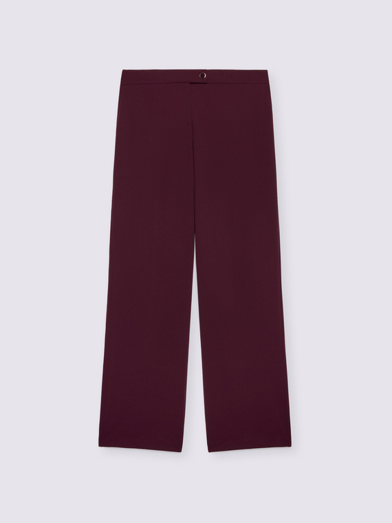Wide leg pants in stretch fabric