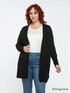 Long ECOVERO™ viscose open-front cardigan image number 0