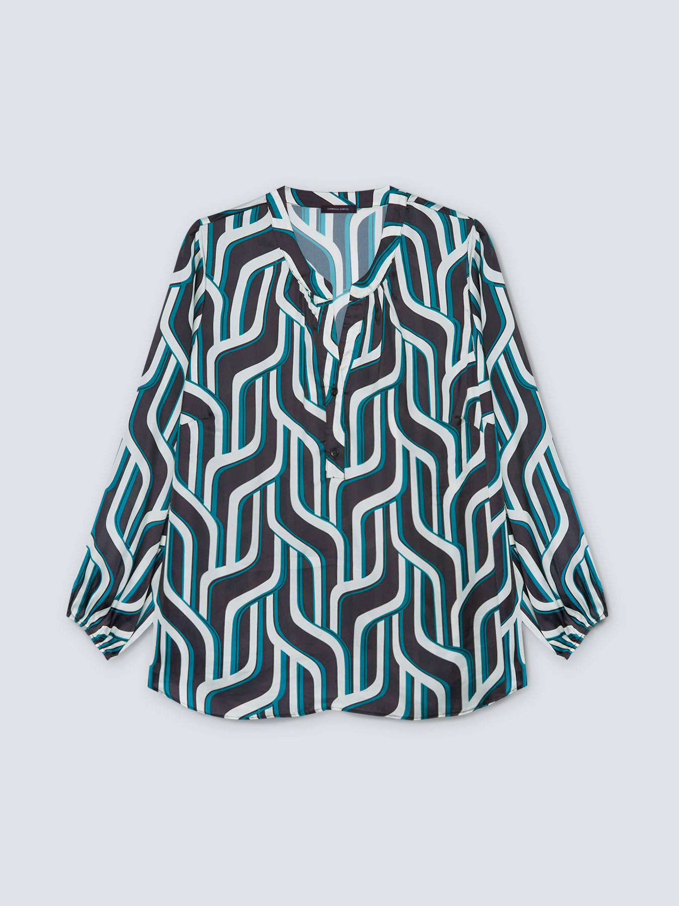 Blusa in raso stampato image number 5