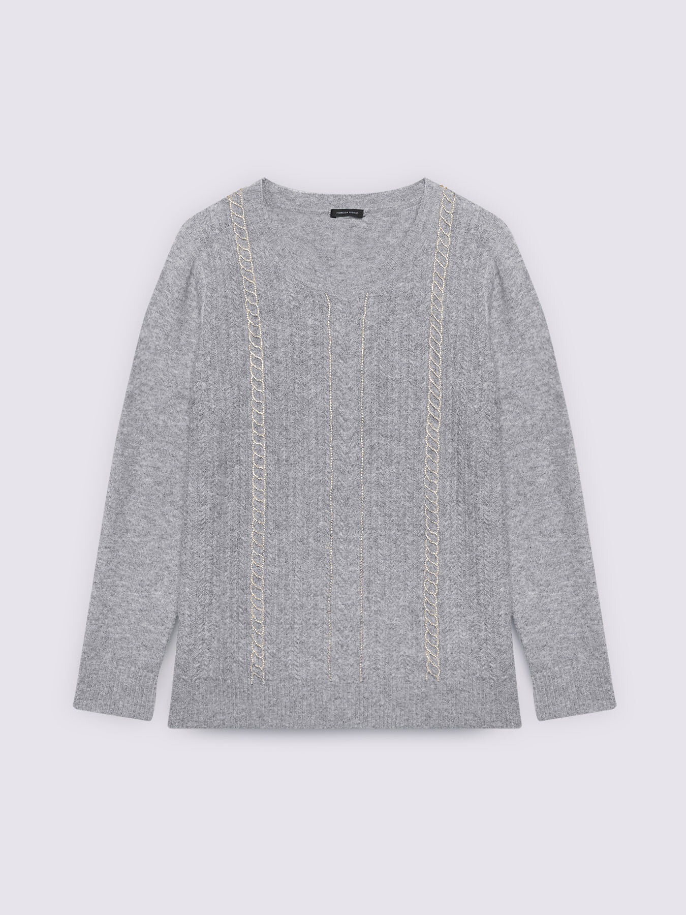 Jersey de trenzas con bordados de strass image number 4