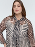 Georgette blouse with print and bow image number 2