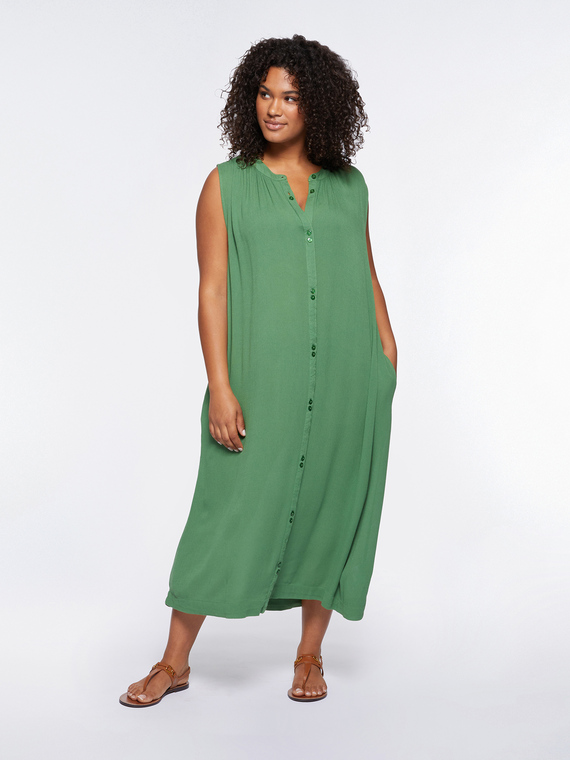 Fiorella Rubino - Vestito lungo in creponne Donna, Verde Taglia: 41 (50 IT)