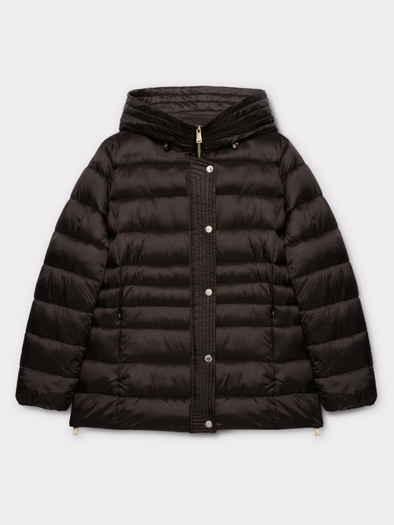 Lightweight down jacket with hood