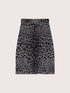 Animal-print knit pencil skirt image number 4