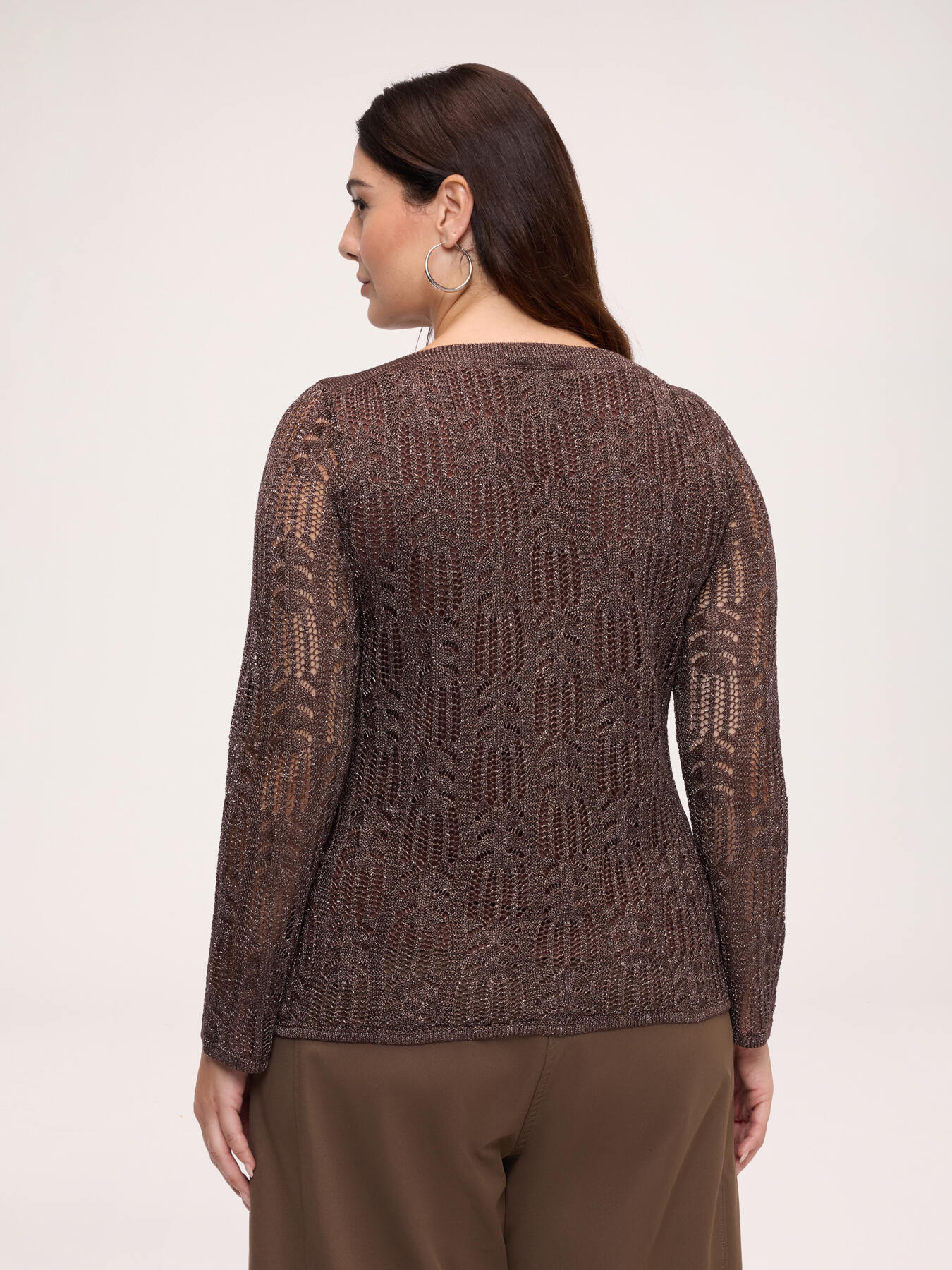 Openwork viscose blend sweater image number 1