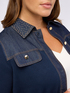 Cardigan avec d&eacute;tails en denim et points lumineux image number 2