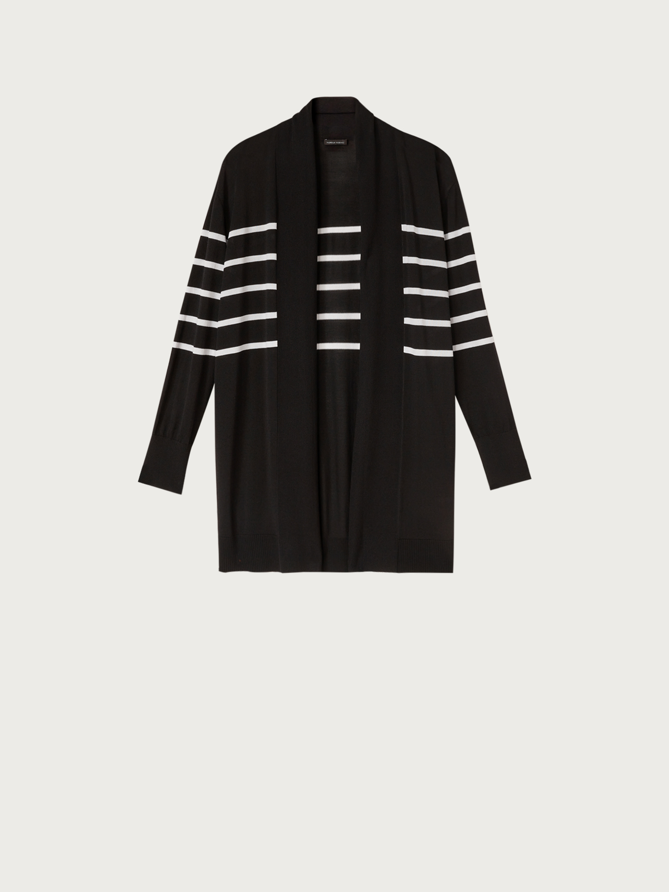 Striped open-front cardigan image number 3