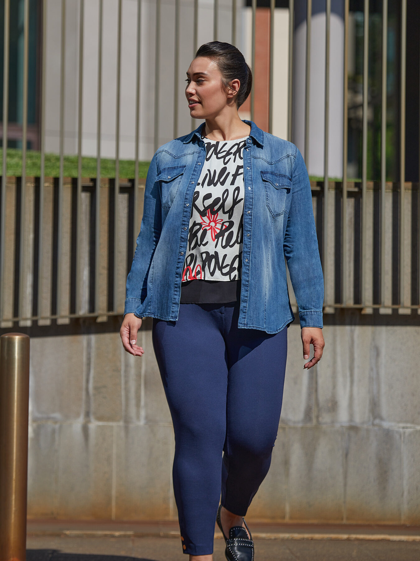 Denim shirt image number 1