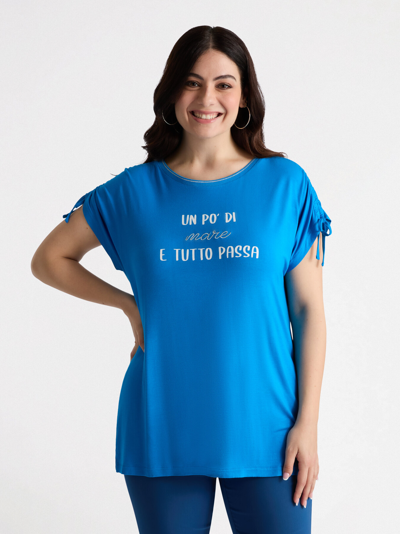 T-Shirt mit Stickerei aus LENZING&trade; ECOVERO&trade; Viskose image number 0