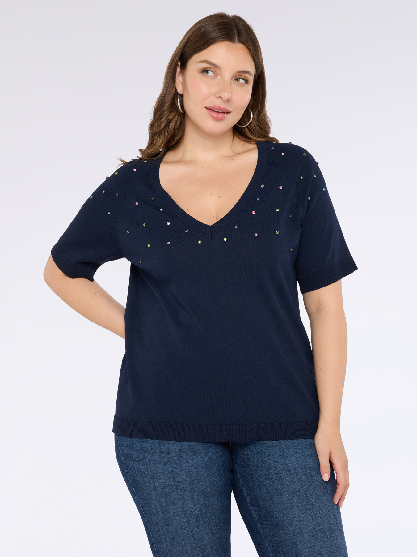 Sweater with luminous appliqués image number 0