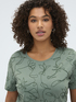Cotton t-shirt with floral embroidery image number 3
