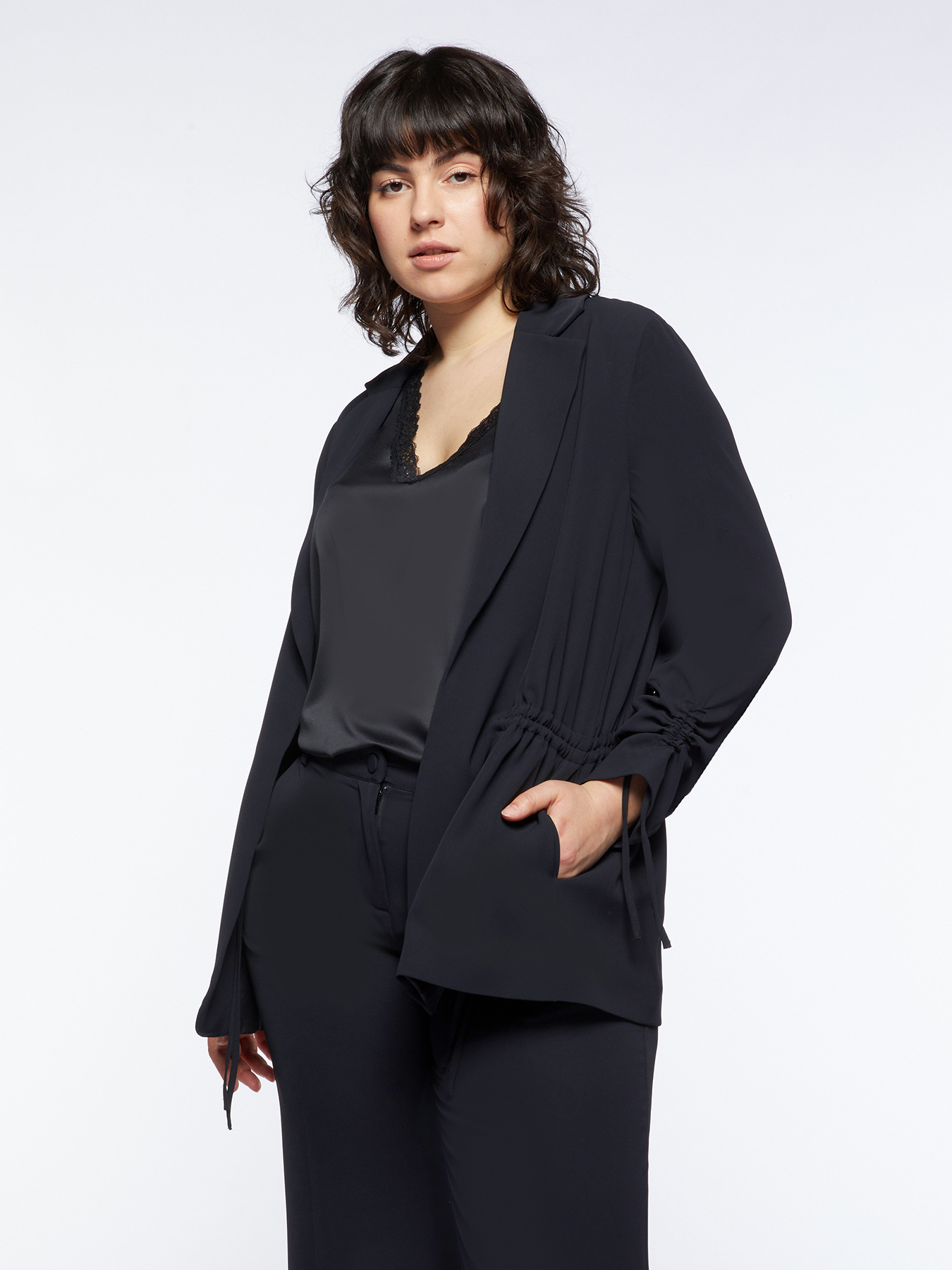 Blazer with drawstring image number 0