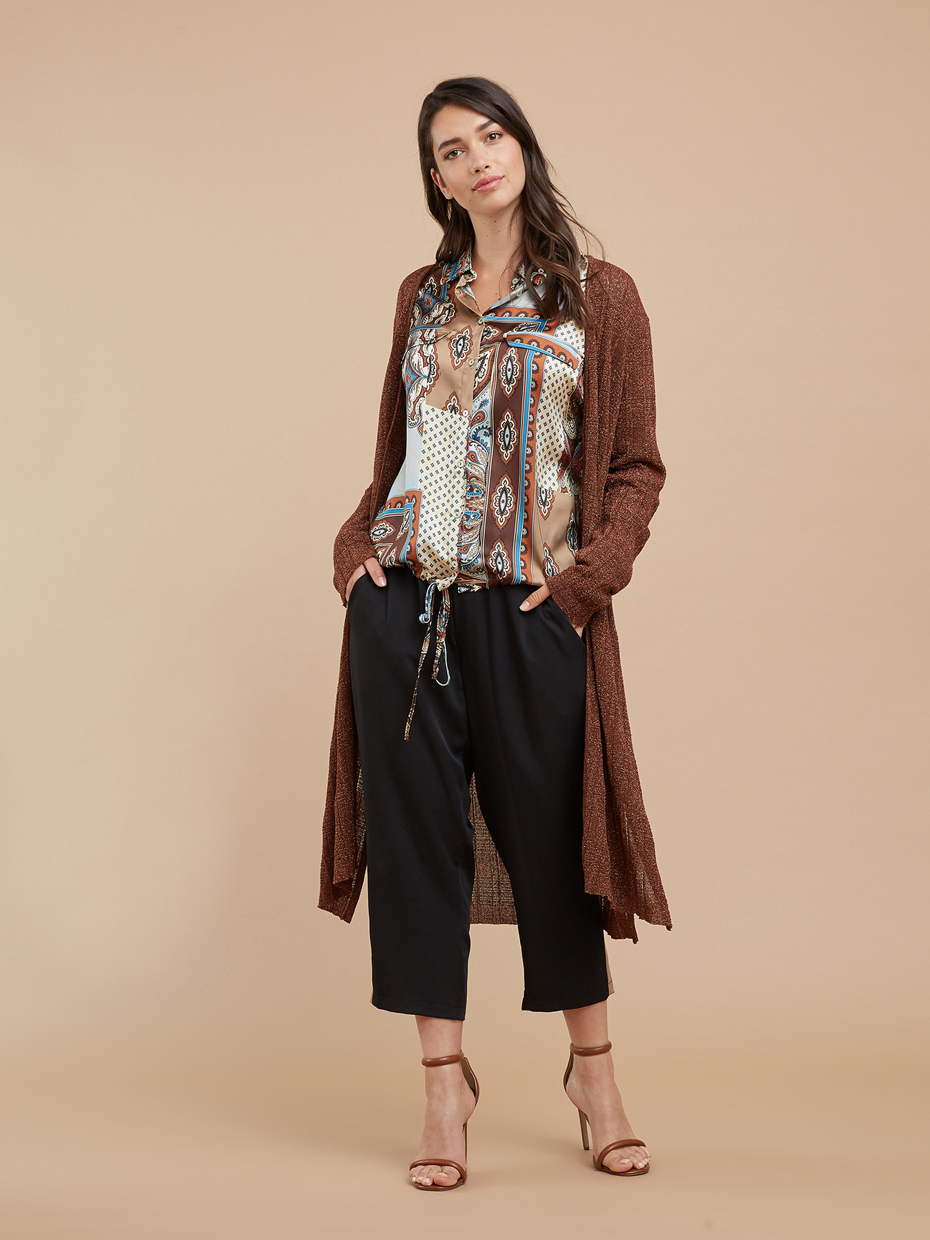 Cardigan lungo lurex image number 0