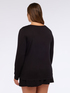 Lang&auml;rmliges Shirt aus zwei Materialien image number 1
