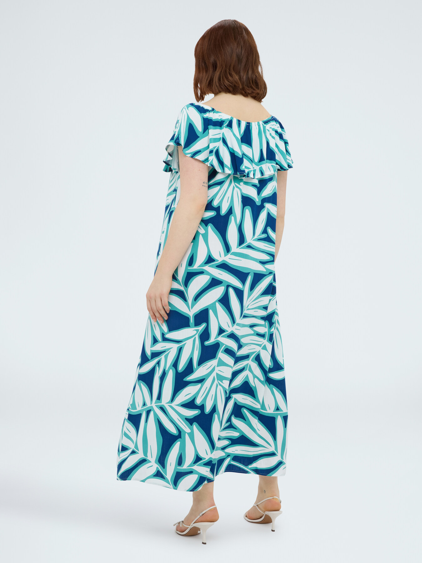 Vestito off shoulders con stampa image number 1