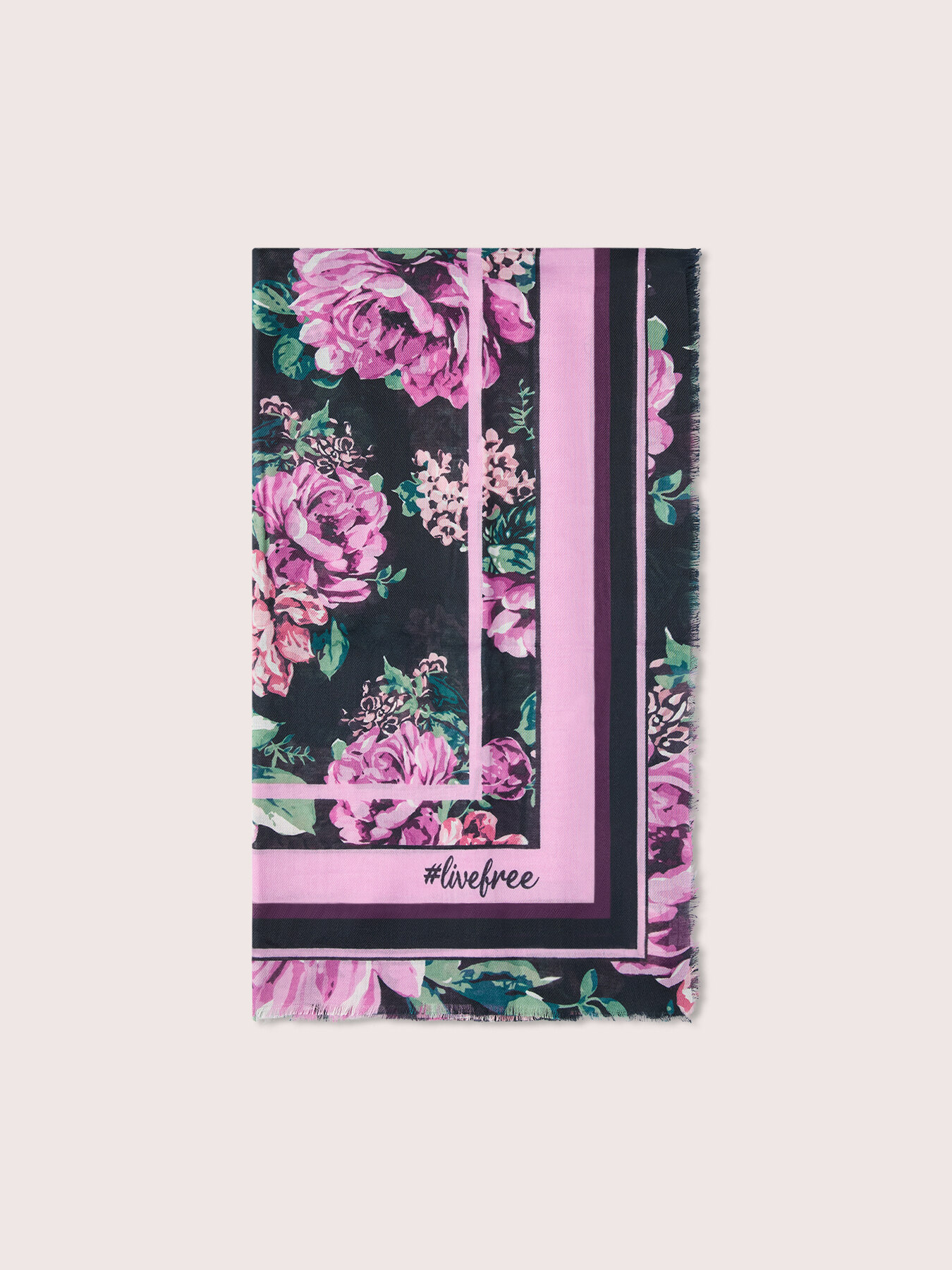 Scarf with floral print image number 1