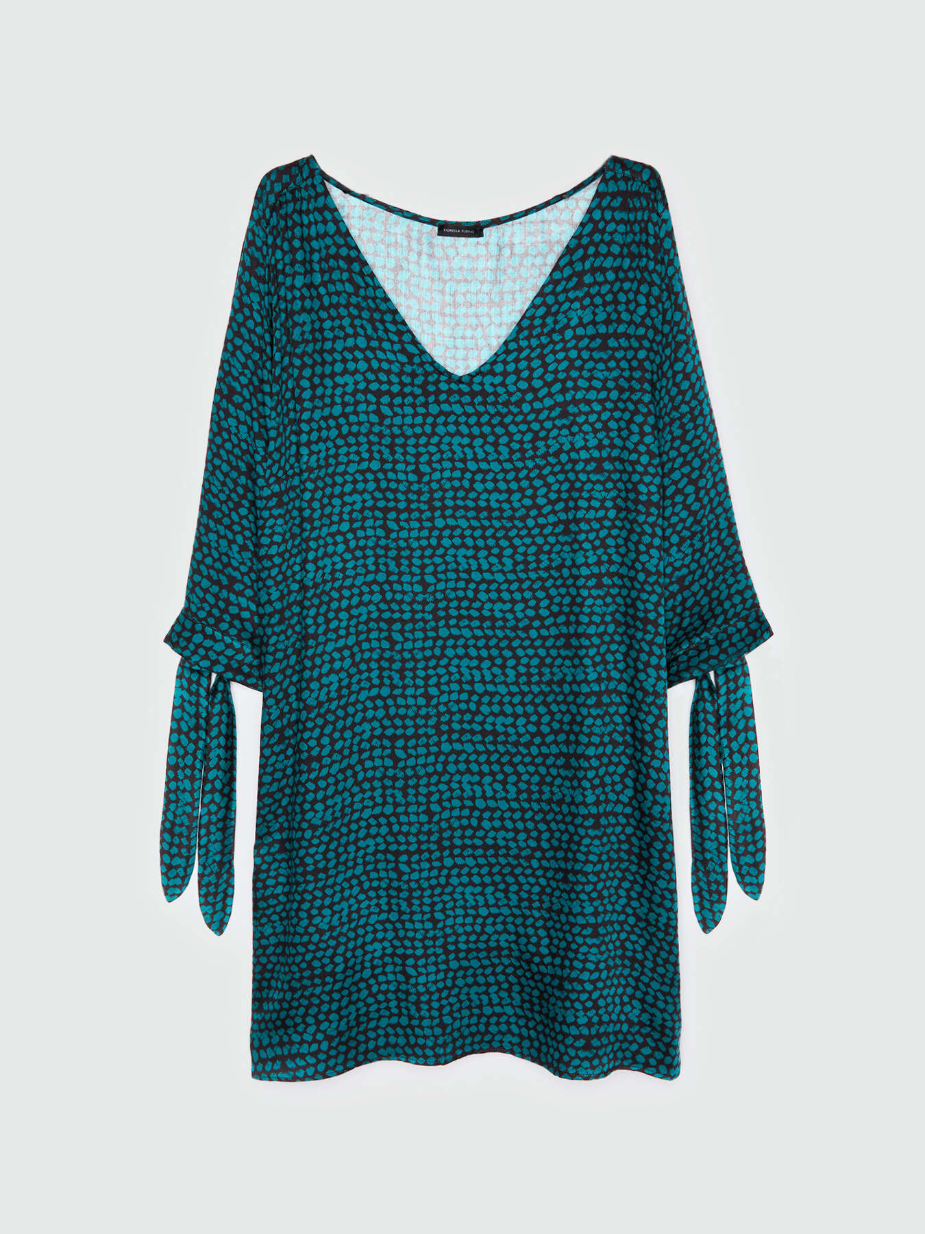 Vestido estampado con lazos image number 4