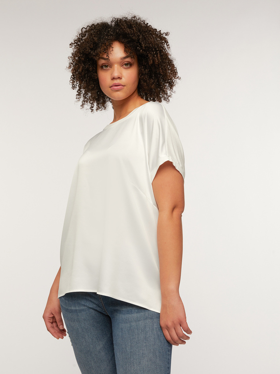 Fiorella Rubino Blusa in raso Donna Bianco
