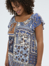 Robe longue &agrave; &eacute;paules d&eacute;nud&eacute;es avec imprim&eacute; image number 3