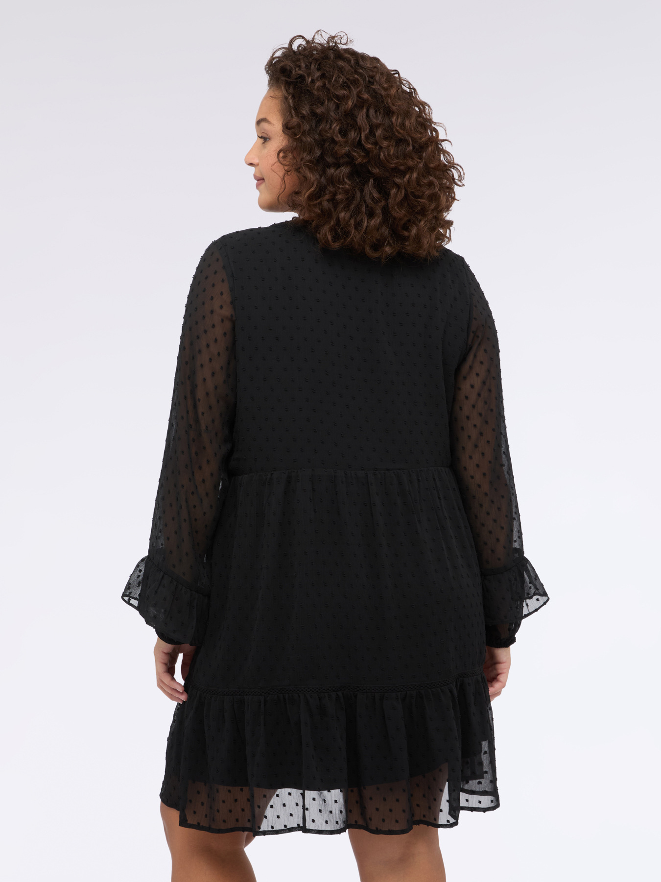 SMILE dress in plumetis fabric image number 1