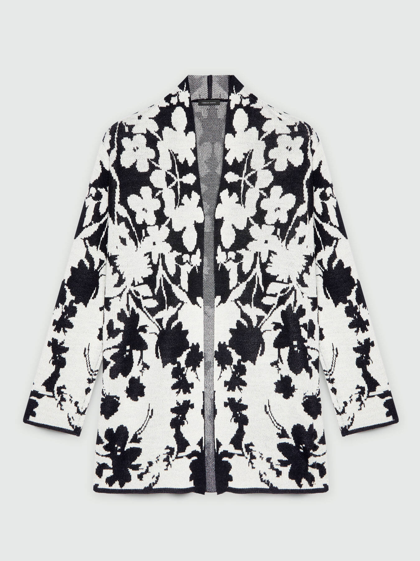 Wool blend floral cardigan image number 4