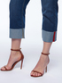 Slim Cropped Jeans Ambra mit Stickerei image number 3