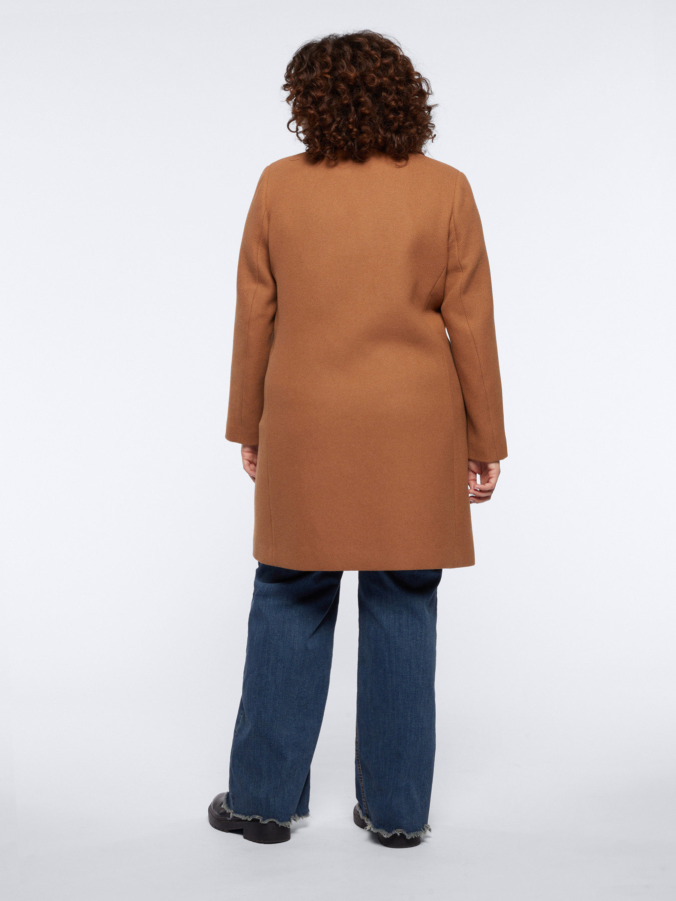 Diagonal fabric coat image number 1