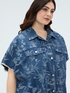 Camisa de denim con motivo jacquard foliage image number 3