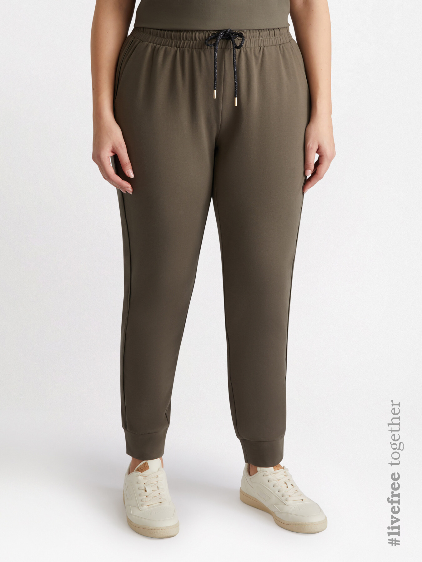 Plush joggers with side trims image number 0