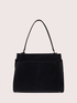 Handbag with front pocket and rigid handle image number 1