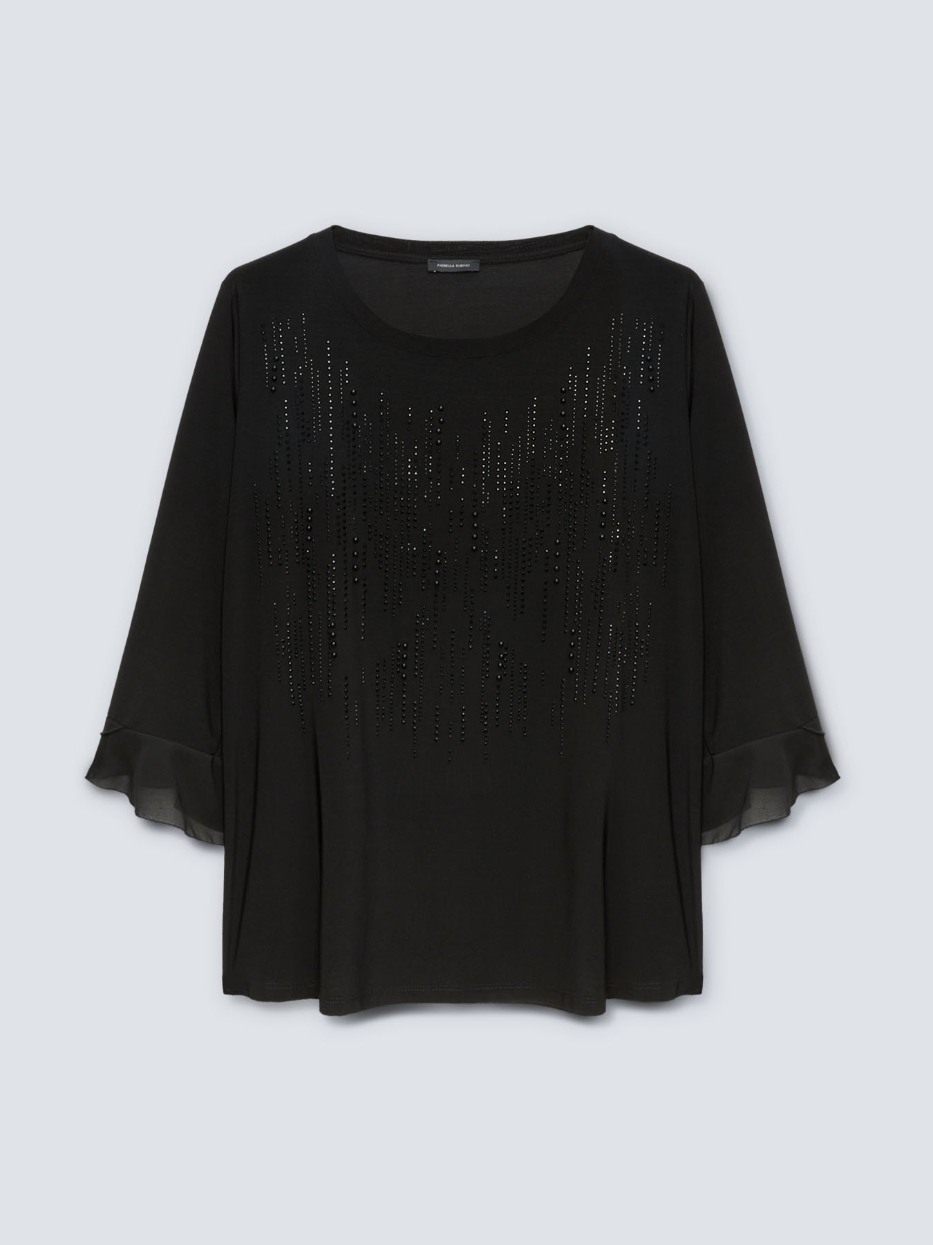 T-shirt with rhinestones on the front image number 3