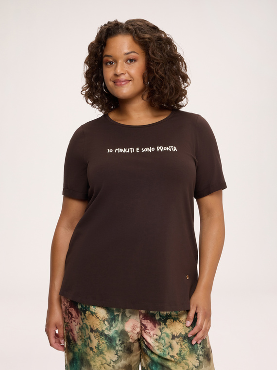Cotton t-shirt with funny print