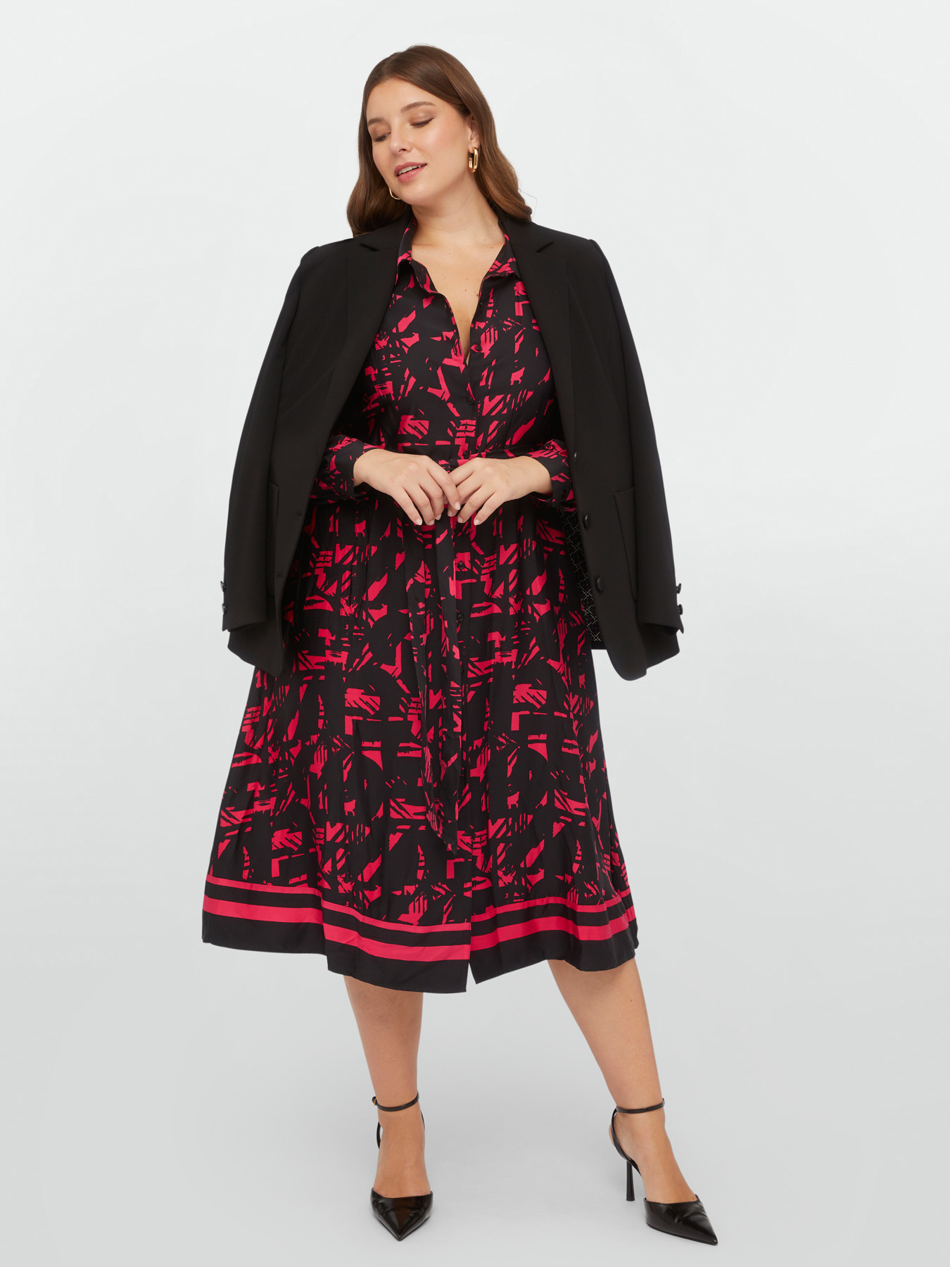 Robe chemisier imprim&eacute;e image number 4