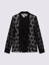 Camicia in pizzo con rouche sul davanti image number 0