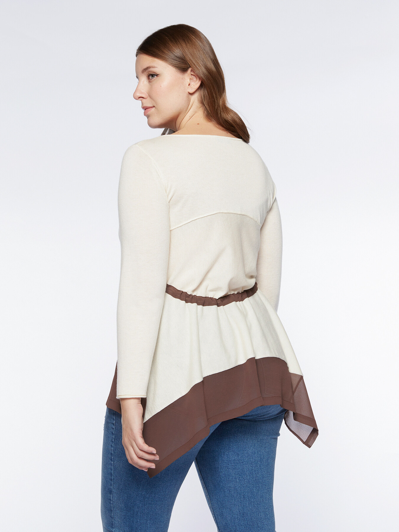 Jersey con borde de tela en la parte inferior image number 1