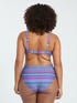 Multicolor print bikini with ties image number 1