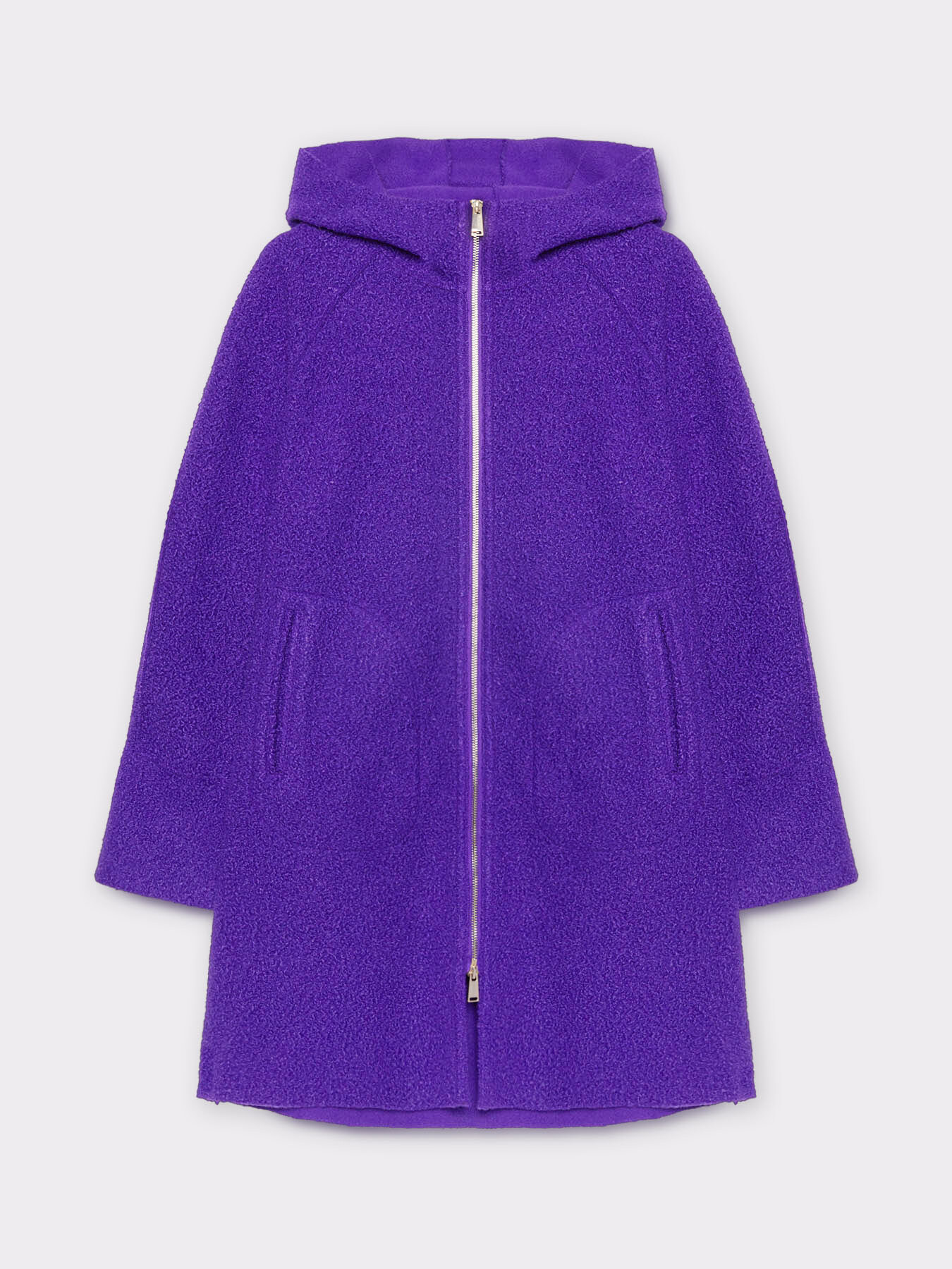 Boucl&eacute;-Mantel mit Kapuze image number 3