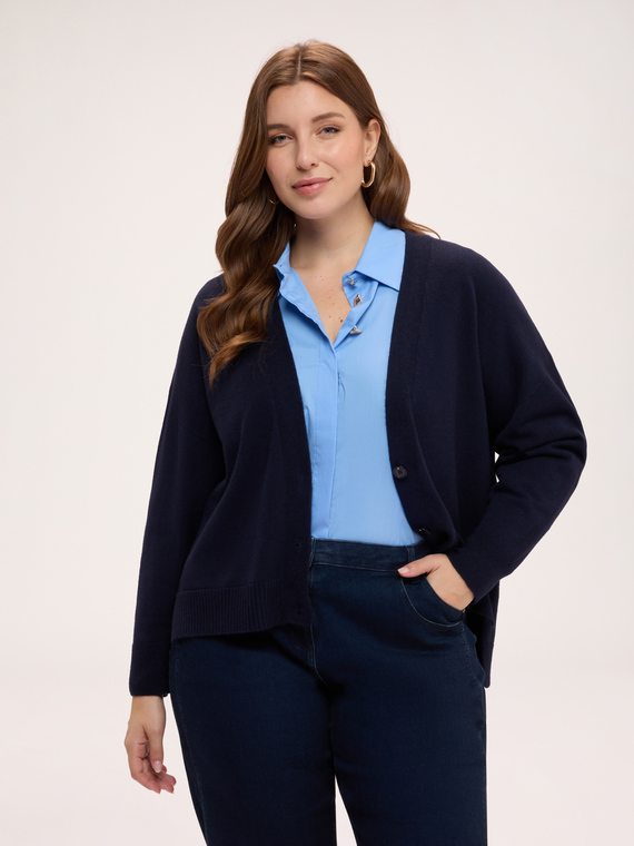 V-neck cardigan in viscose blend