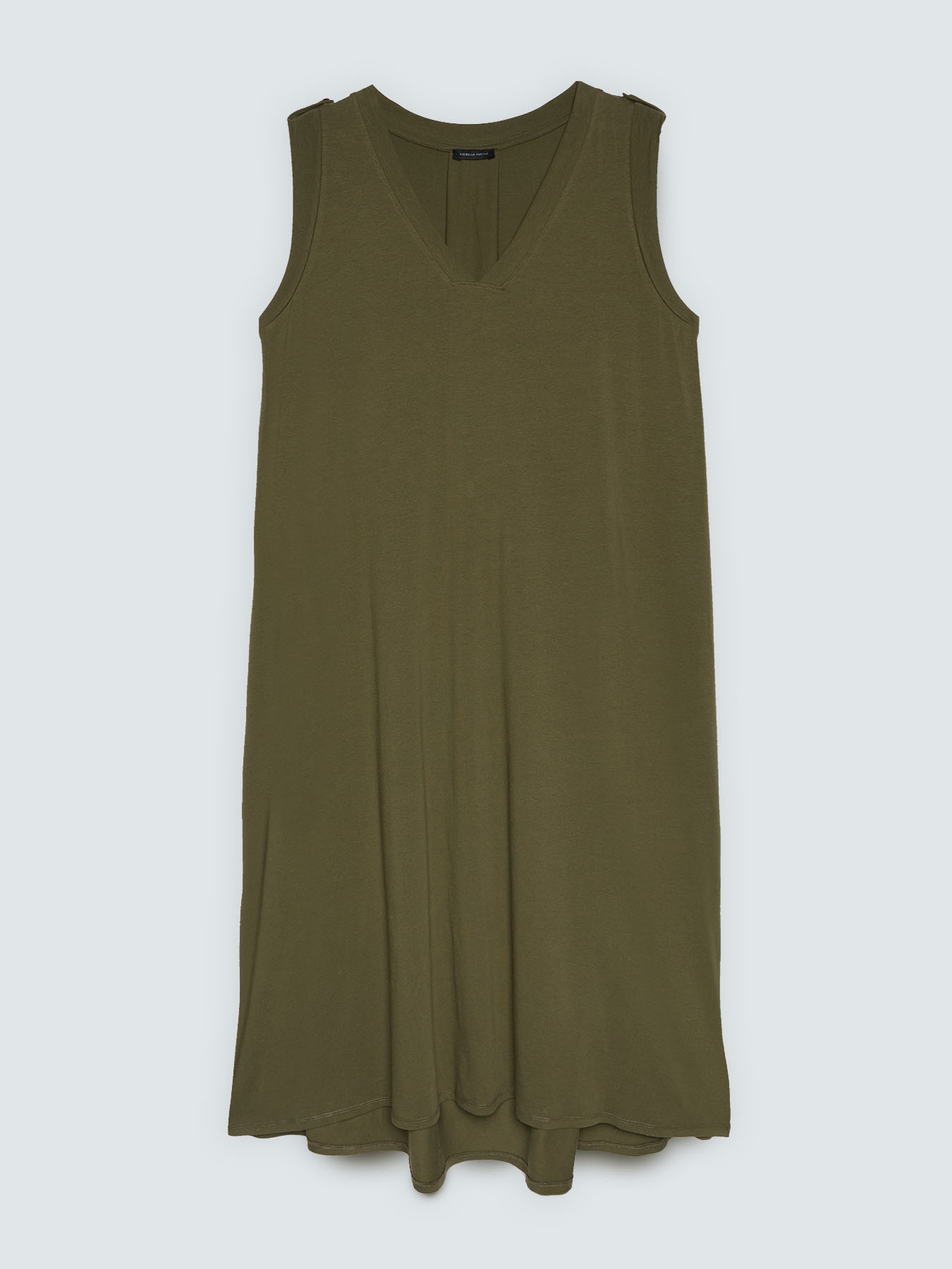Long V-neck dress image number 4