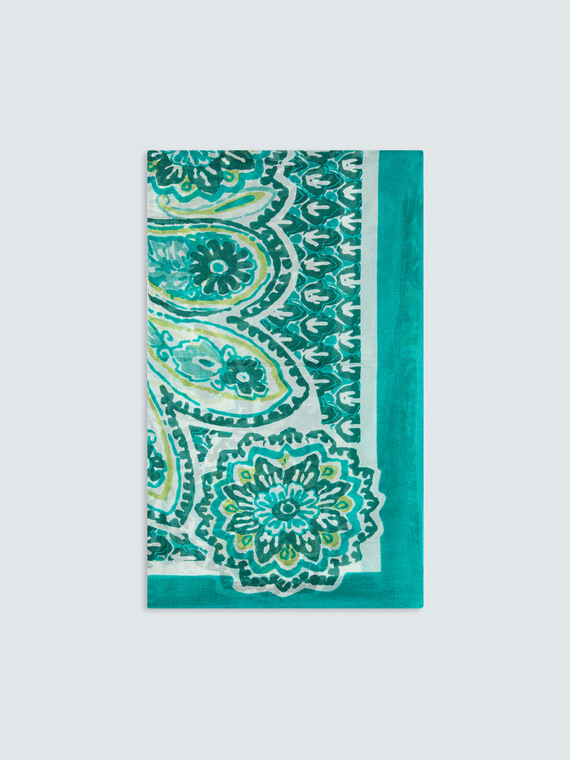 Printed silk foulard
