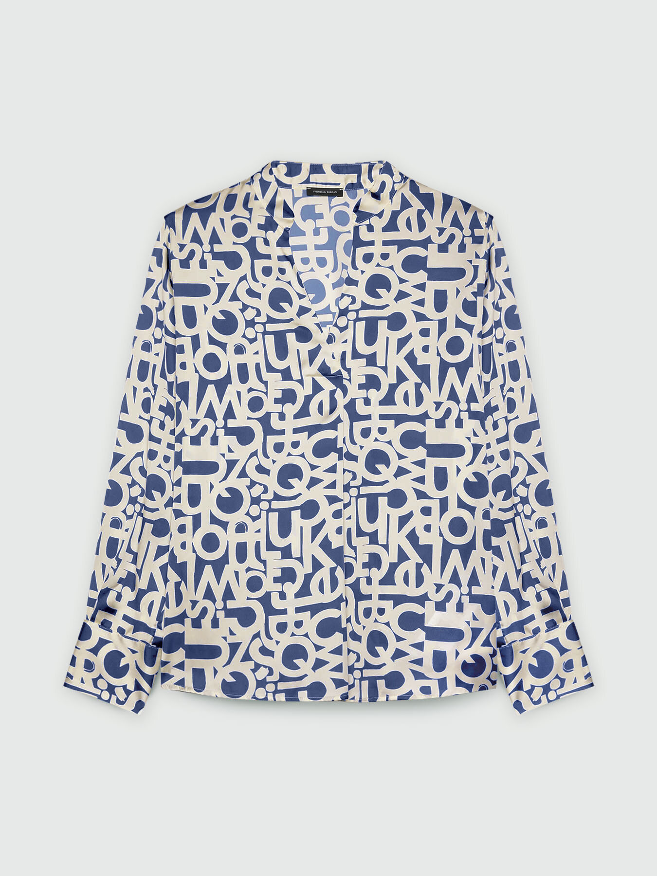 Blouse with lettering print image number 4