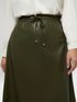 Glossy fabric flared skirt image number 3