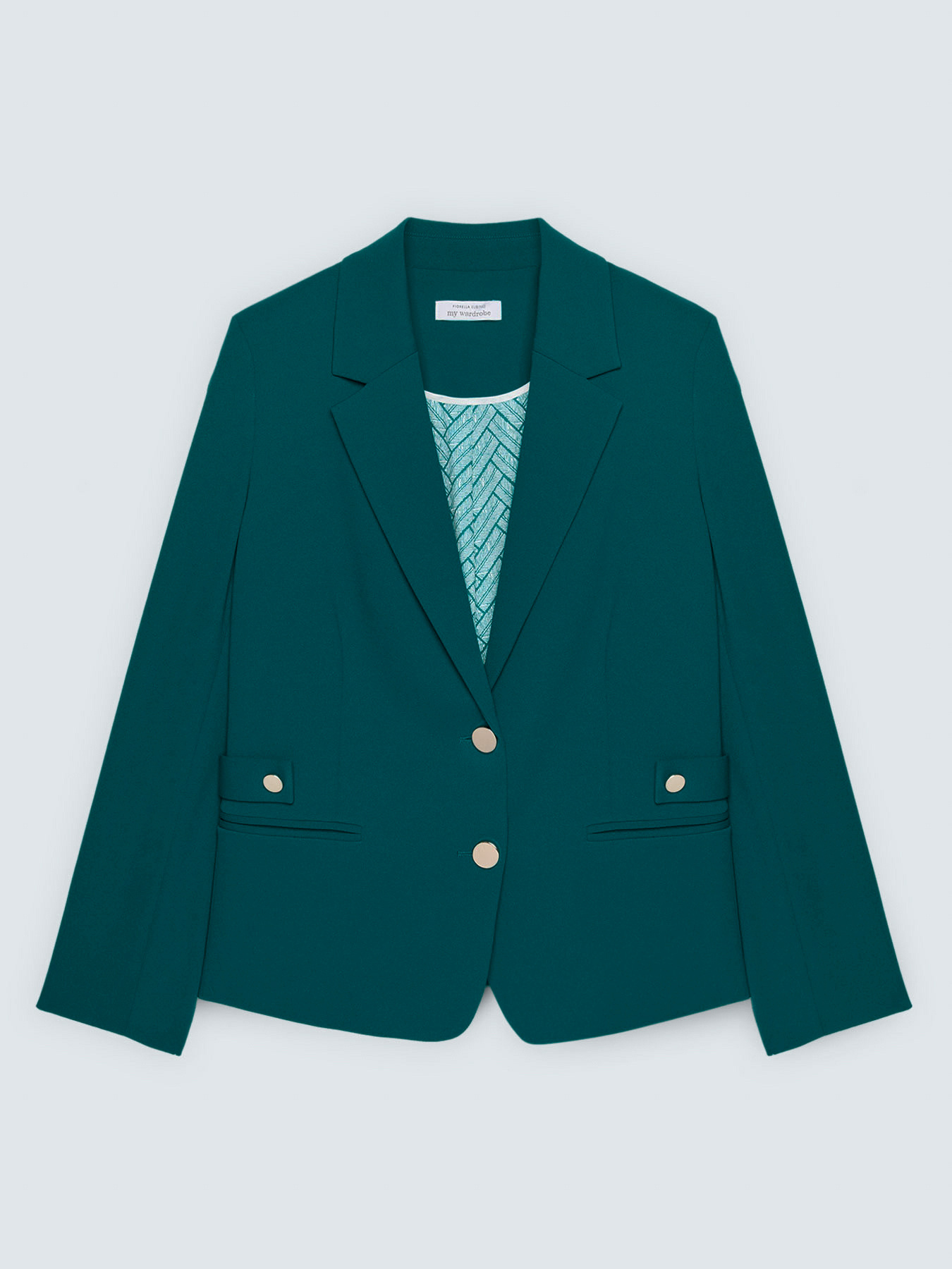 Blazer cropped in tessuto stretch image number 6