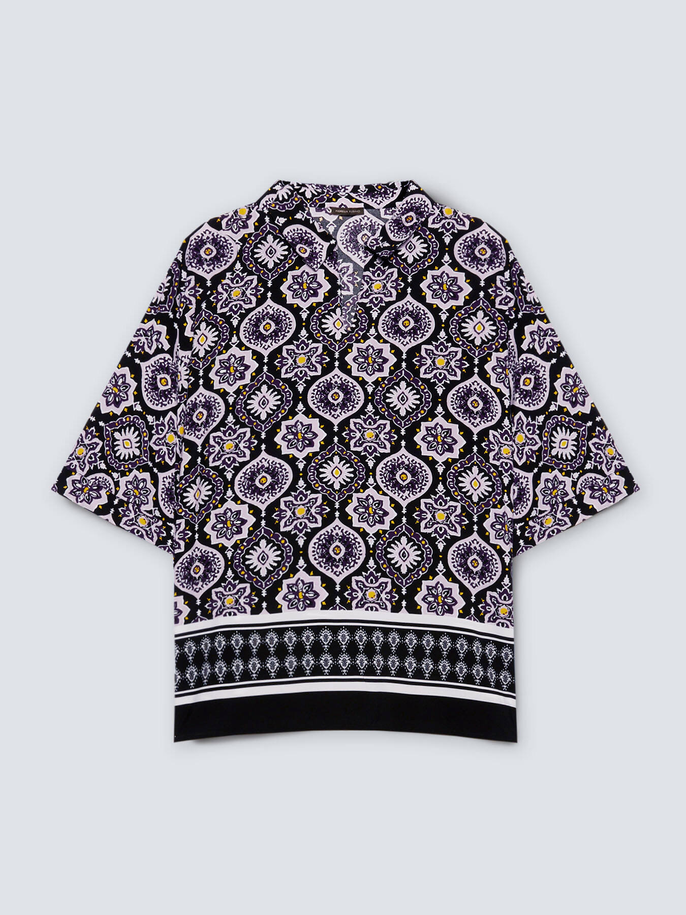 Majolica print viscose blouse image number 4