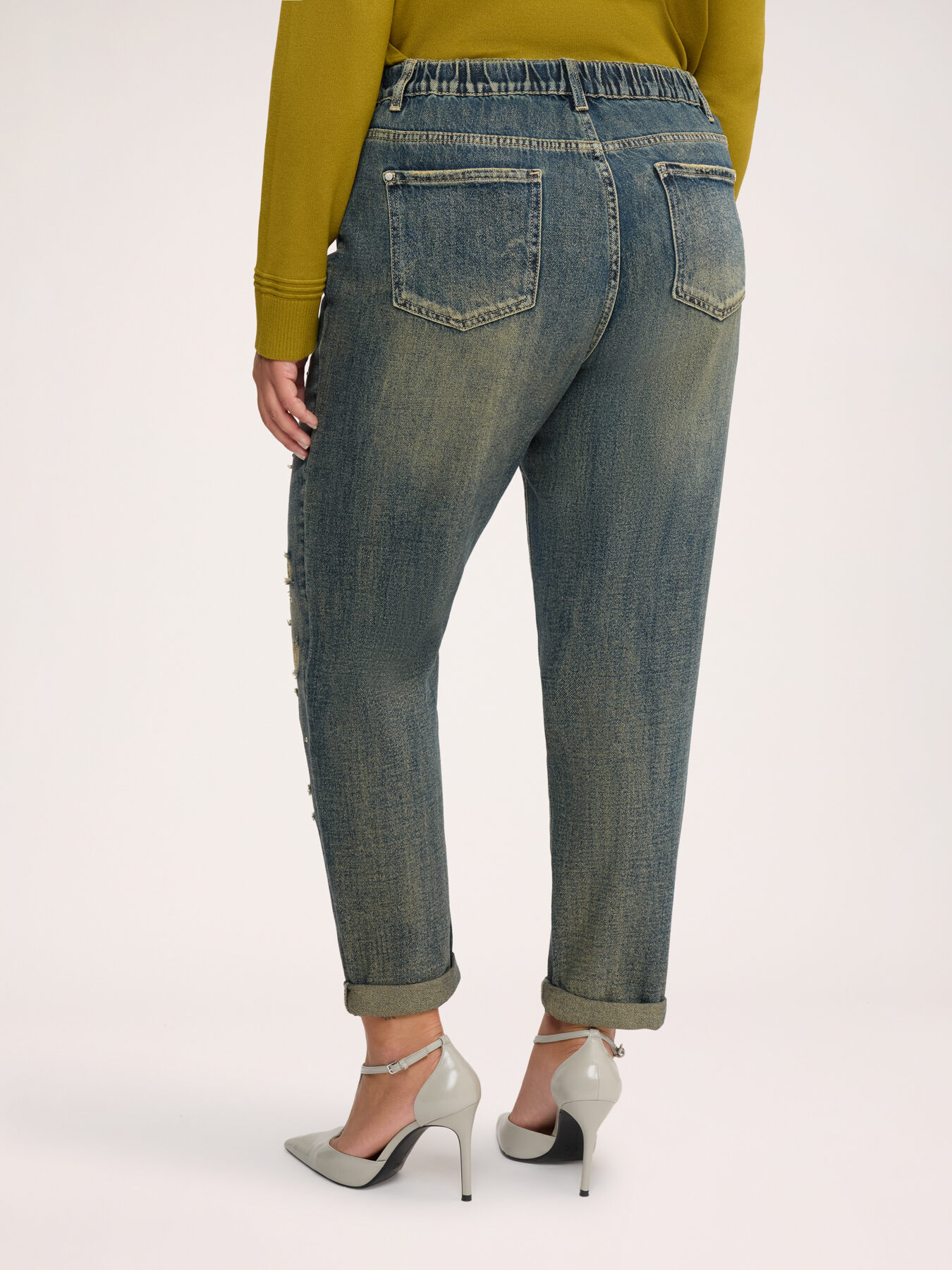 Stone washed effect Barrel jeans image number 1