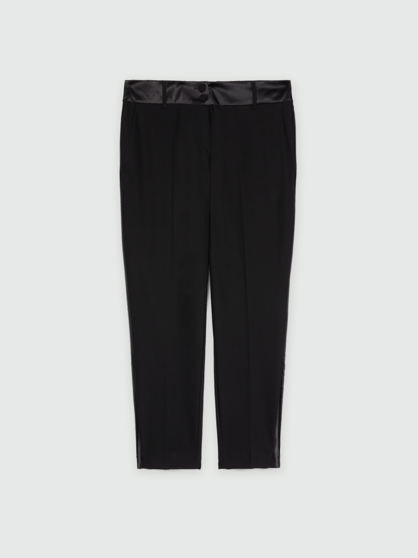 Elegante Hose mit seitlichen Bord&uuml;ren aus Satin image number 4