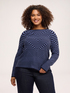 Gestreifter Strickpullover mit Carr&eacute;-Ausschnitt image number 0