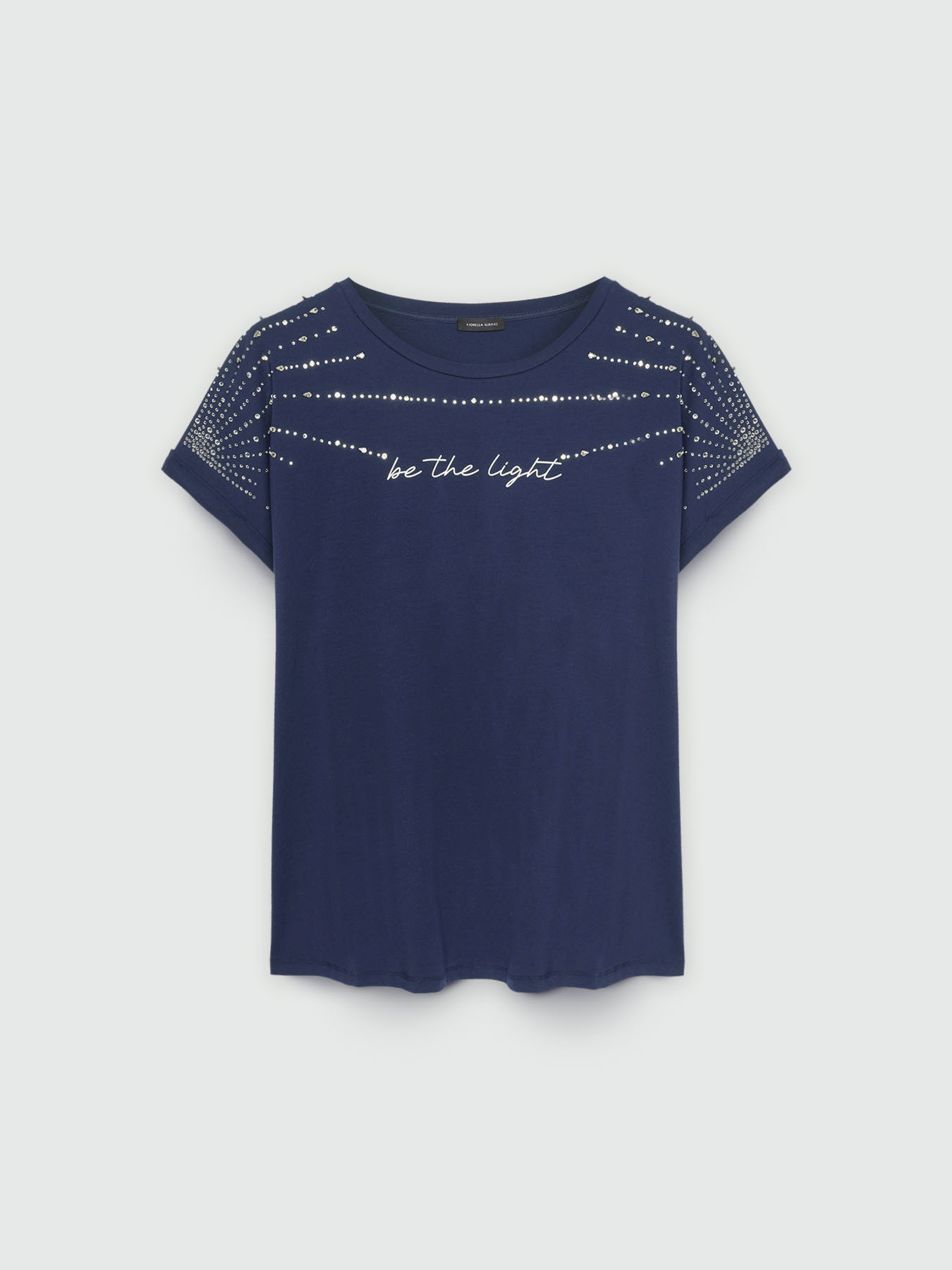 T-shirt with rhinestones and lettering image number 4
