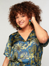 Bluse aus Satin mit Tropen-Druck image number 2